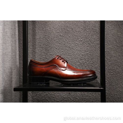 Men Office Leather Lace-up Shoes New Lace-up Party Dress Shoes Suitable for Office Supplier